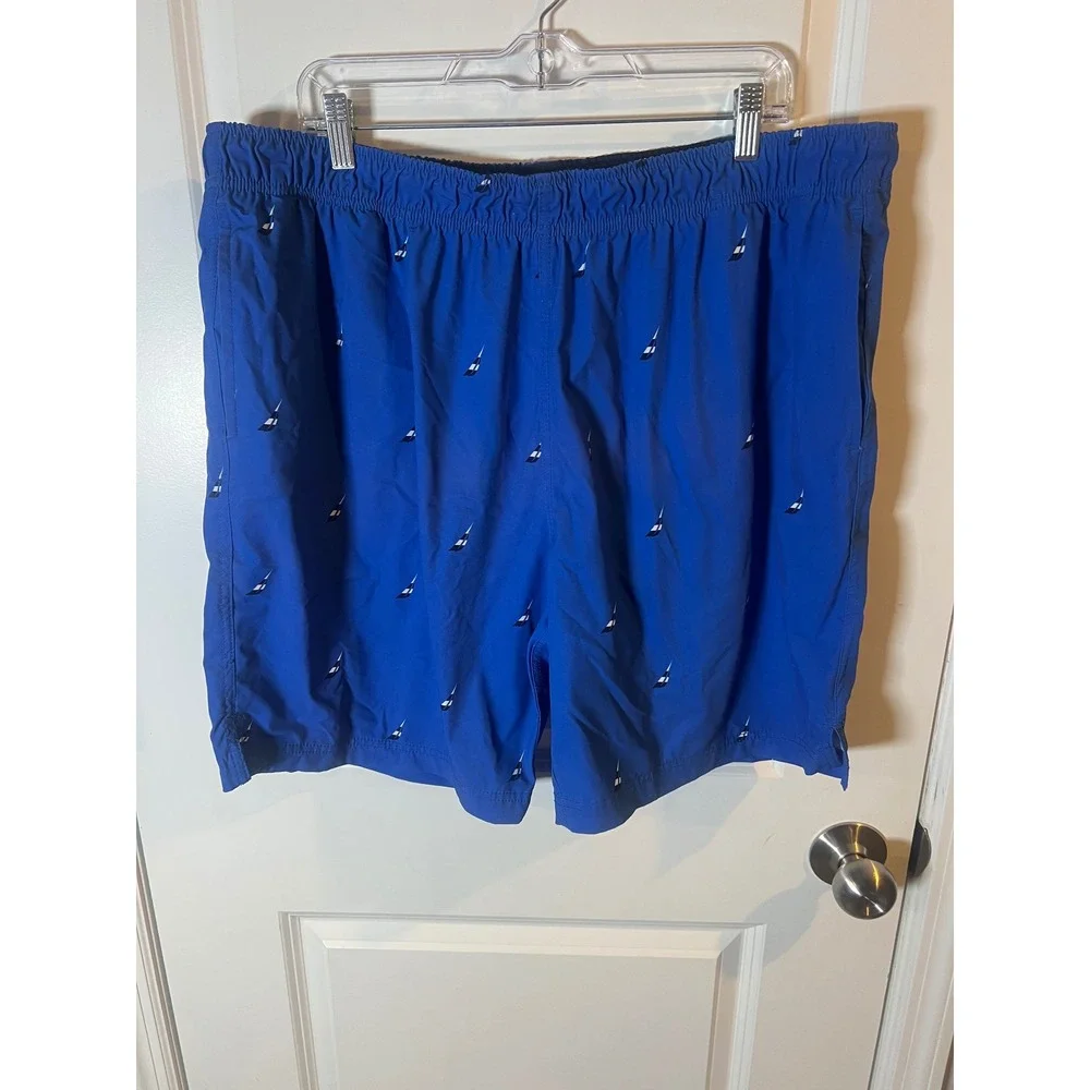 Nautica Mens Swim Trunks Sailboat Print‎ Blue XXL